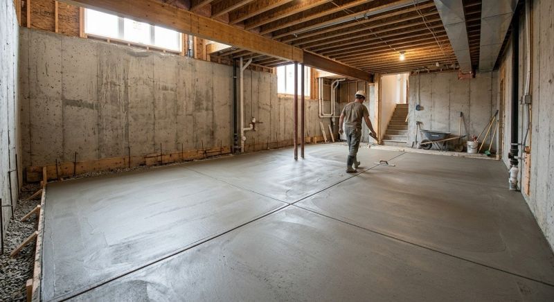 Basement Concrete Installation in Forest Park, GA